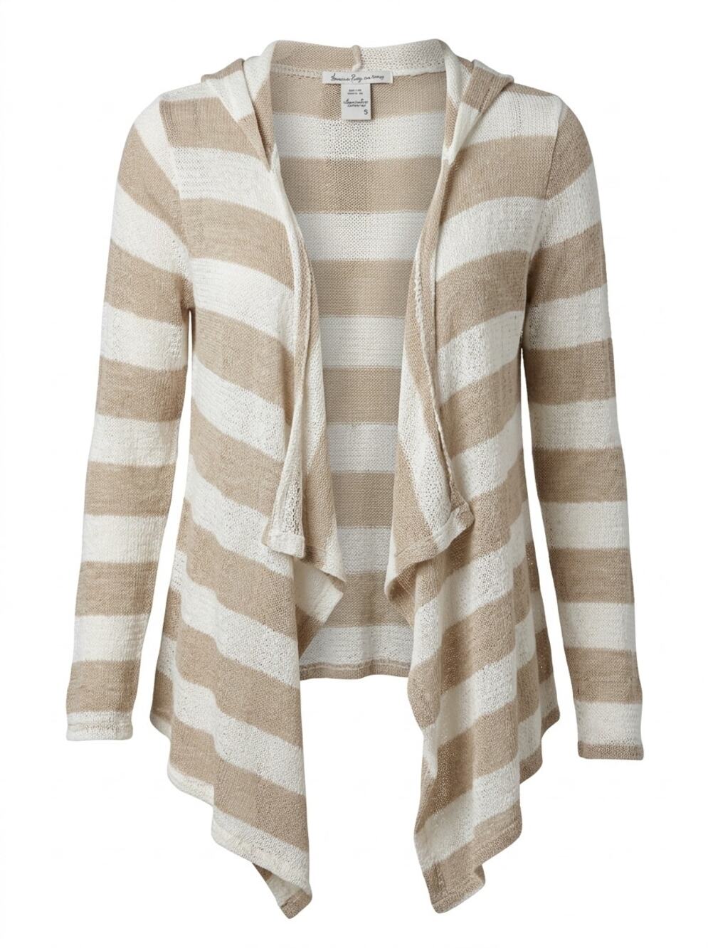 American Rag Cie Made in USA Striped Hooded Cardigan Sweater Women Size S